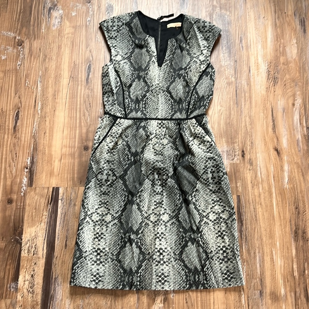 Rebecca Taylor Python Print Cap Sleeve Dress - image 2